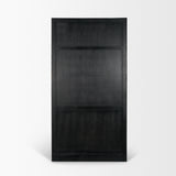 Henry Black/Light Brown Oak Wood with Glass Doors Curio Cabinet - Ornate Home