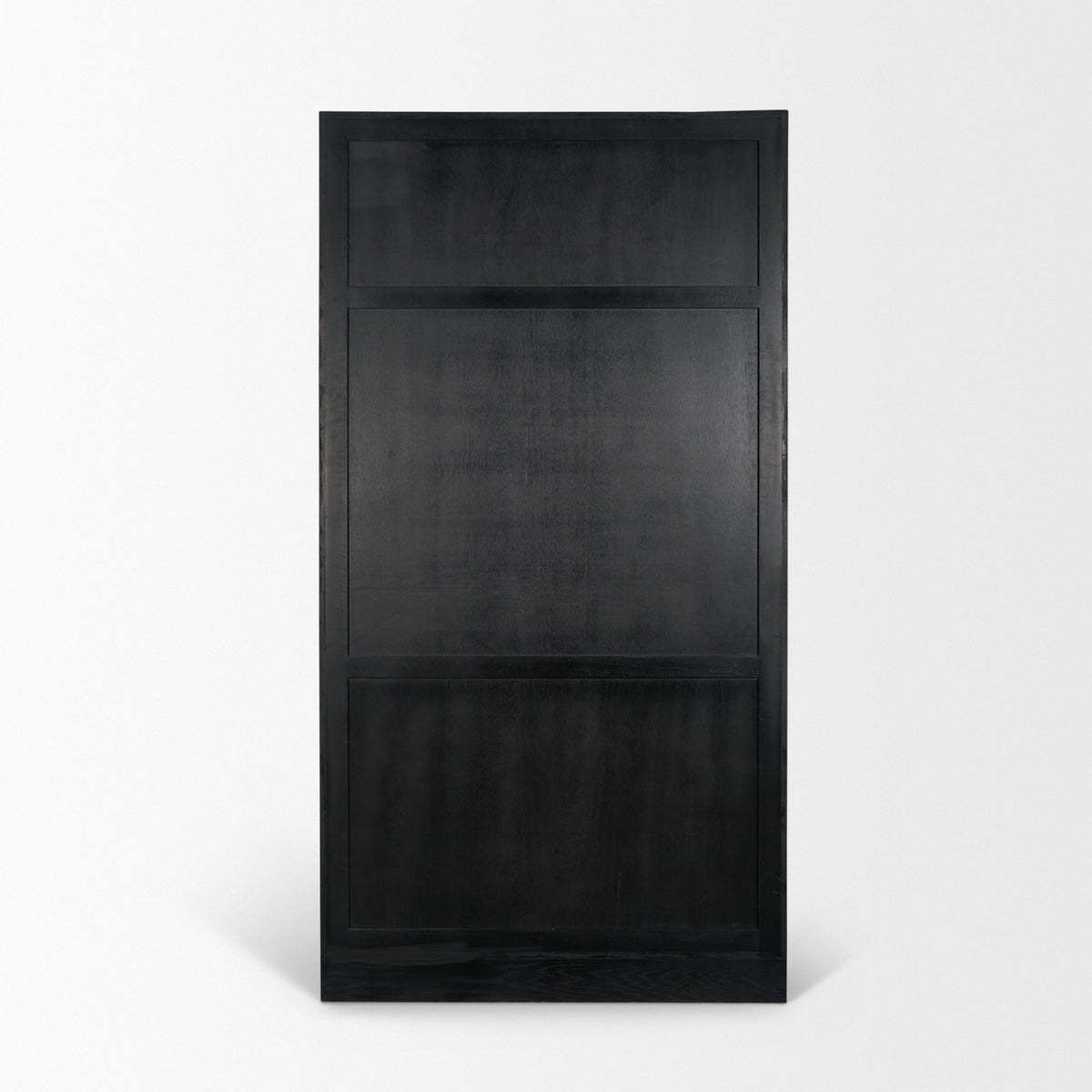 Henry Black/Light Brown Oak Wood with Glass Doors Curio Cabinet - Ornate Home