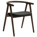 Henry Black Vegan Leather and Wood Dining Chair - Ornate Home
