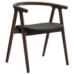Henry Black Vegan Leather and Wood Dining Chair - Ornate Home
