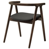 Henry Black Vegan Leather and Wood Dining Chair - Ornate Home