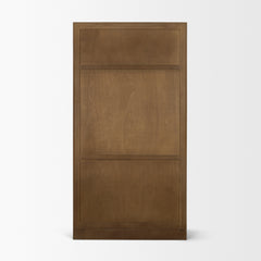 Henry Light Brown Dark & Oak Wood with Glass Doors Curio Cabinet - Ornate Home
