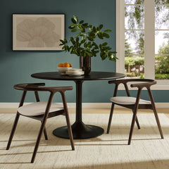 Henry Stone Vegan Leather and Wood Dining Chair - Ornate Home