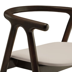 Henry Stone Vegan Leather and Wood Dining Chair - Ornate Home