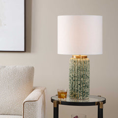 Hensley Ivory/Green Table Lamp - Ornate Home