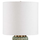 Hensley Ivory/Green Table Lamp - Ornate Home