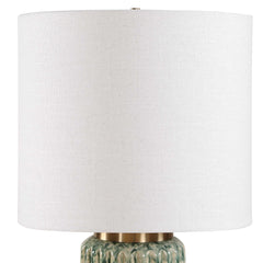 Hensley Ivory/Green Table Lamp - Ornate Home