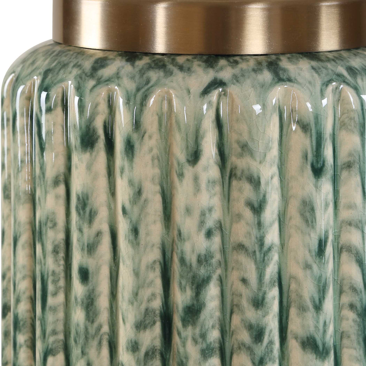 Hensley Ivory/Green Table Lamp - Ornate Home