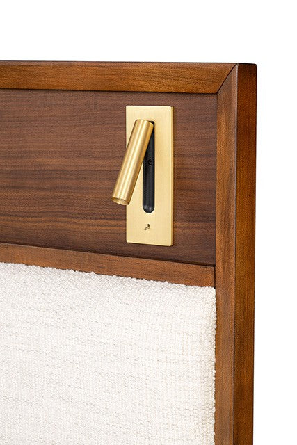 Hepburne Eastern King Walnut Bed - Ornate Home