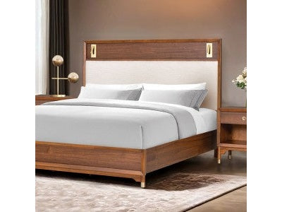 Hepburne Queen Walnut 4-Piece Bedroom Set - Ornate Home