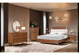 Hepburne Queen Walnut Bed - Ornate Home