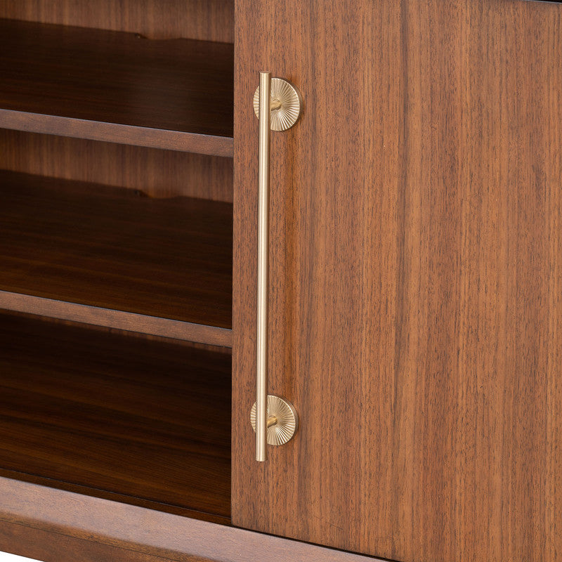 Hepburne Walnut Entertainment Center - Ornate Home