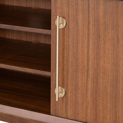 Hepburne Walnut Entertainment Center - Ornate Home
