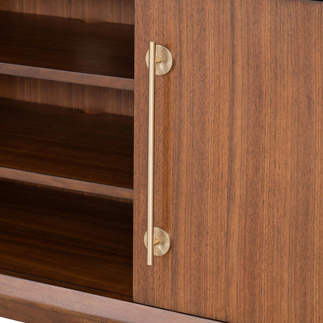 Hepburne Walnut Entertainment Center - Ornate Home