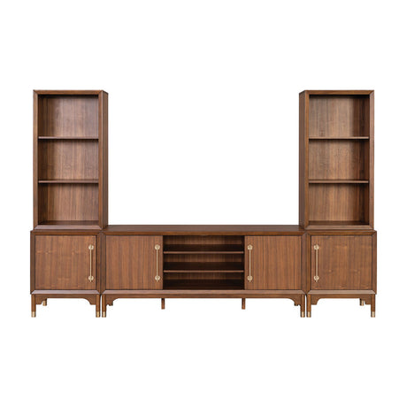 Hepburne Walnut Entertainment Center - Ornate Home