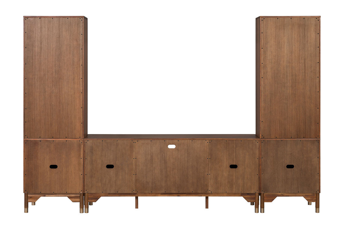 Hepburne Walnut Entertainment Center - Ornate Home