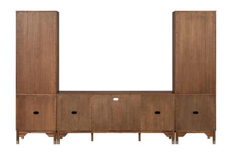 Hepburne Walnut Entertainment Center - Ornate Home