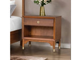 Hepburne Walnut Nightstand - Ornate Home