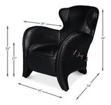 Hera Black Arm Chair - Ornate Home