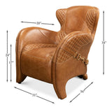 Hera Brown Arm Chair - Ornate Home
