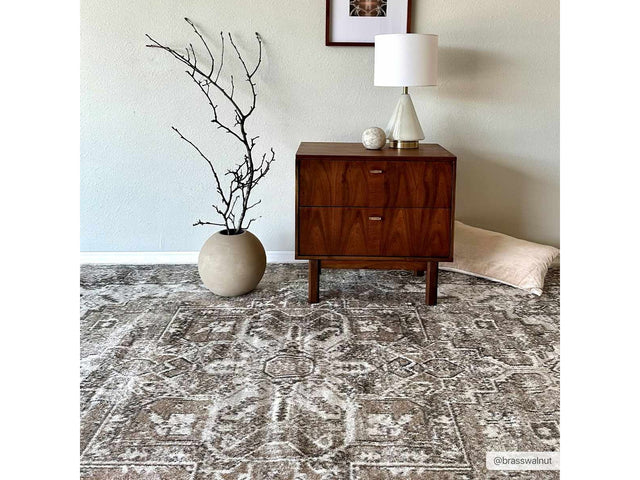 Hera Brown&Cream Washable Area Rug - Ornate Home
