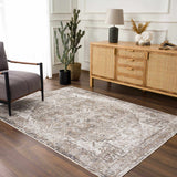 Hera Brown&Cream Washable Area Rug - Ornate Home