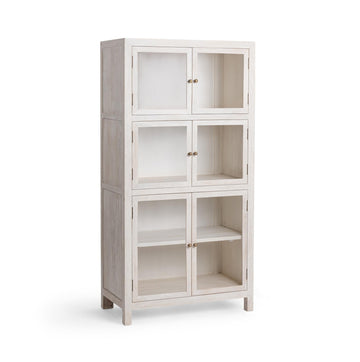 Hera Creamwood Display Cabinet - Ornate Home