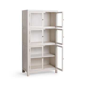Hera Creamwood Display Cabinet - Ornate Home