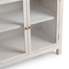 Hera Creamwood Display Cabinet - Ornate Home