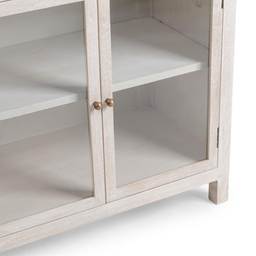 Hera Creamwood Display Cabinet - Ornate Home