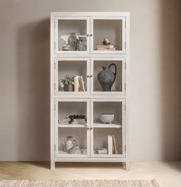 Hera Creamwood Display Cabinet - Ornate Home