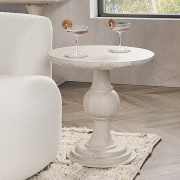 Hera Creamwood End Table - Ornate Home