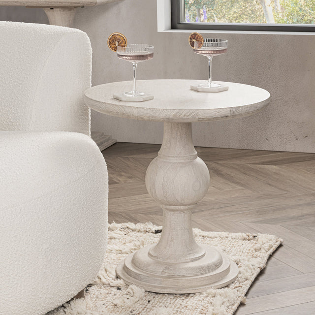 Hera Creamwood End Table - Ornate Home