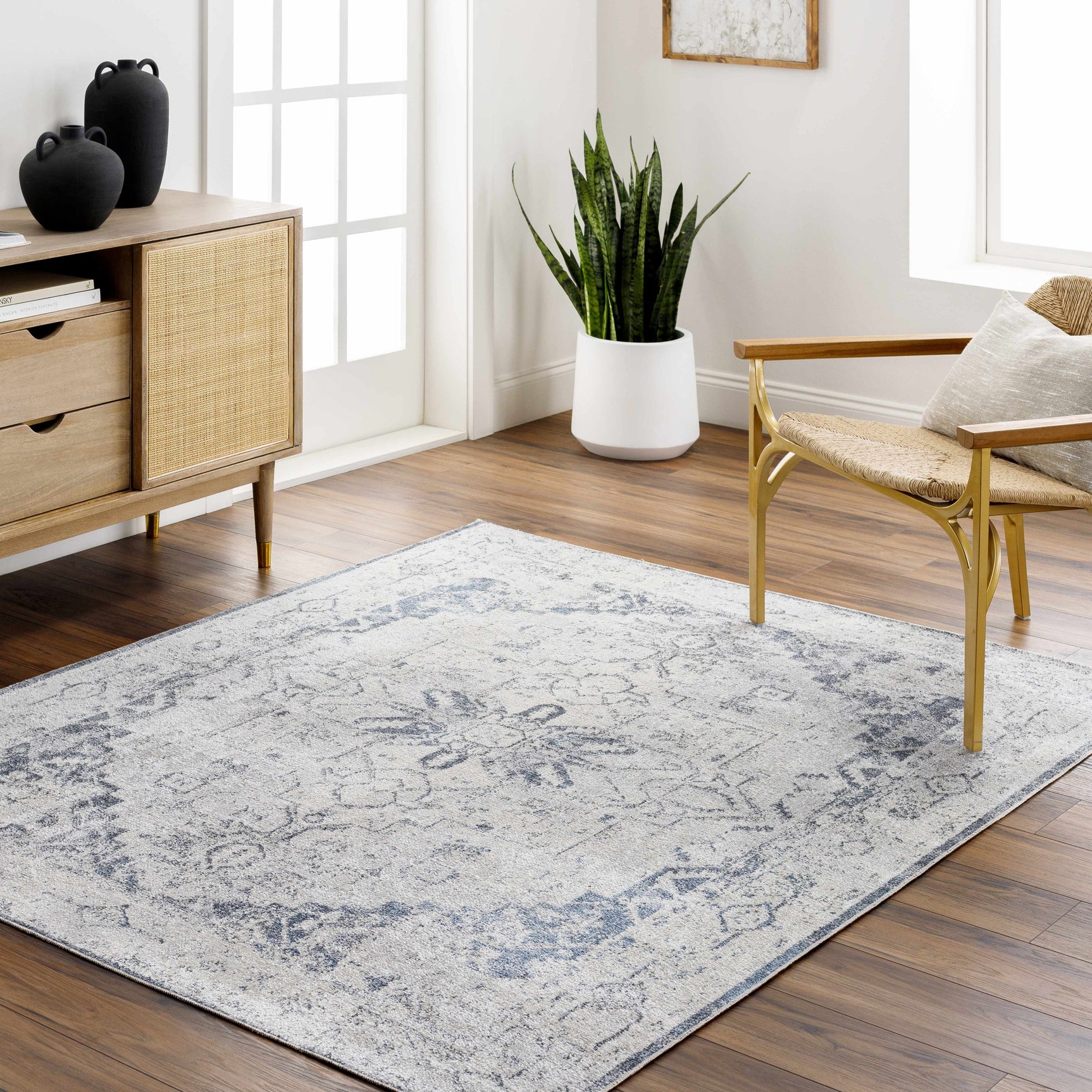 Hera Ivory Boutique Washable Rug - Clearance - Ornate Home