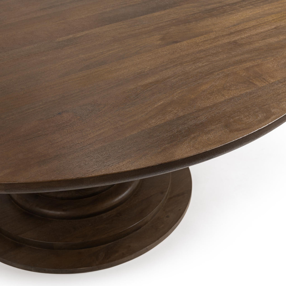 Hera Pecan Brown 72" Round Dining Table