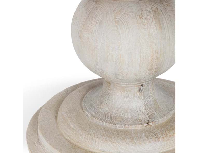 Hera Whitewashed Round Dining Table - Ornate Home
