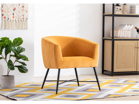 Hera Yellowish Orange Accent Chair - Ornate Home