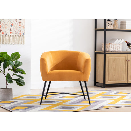 Hera Yellowish Orange Accent Chair - Ornate Home