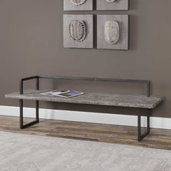 Herbert Black/Gray Reclaimed Wood Bench - Ornate Home