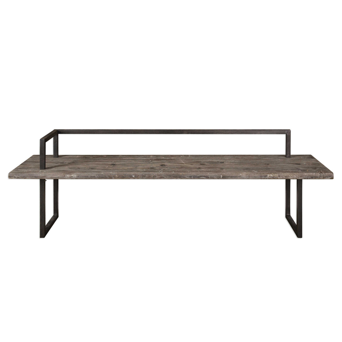 Herbert Black/Gray Reclaimed Wood Bench - Ornate Home