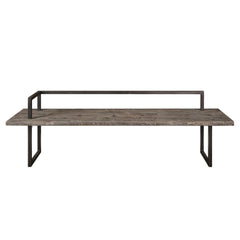 Herbert Black/Gray Reclaimed Wood Bench - Ornate Home