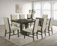 Herbert Espresso/Beige Dining Set - Ornate Home