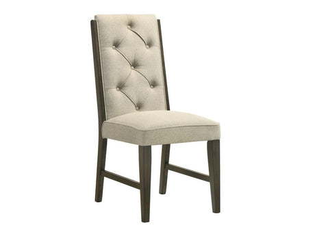 Herbert Espresso/Beige Side Chair (Set of 2) - Ornate Home