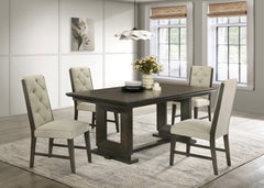 Herbert Espresso/Beige Dining Set - Ornate Home
