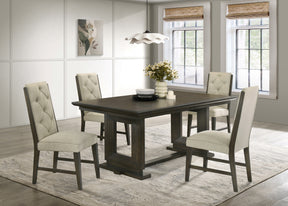 Herbert Espresso/Beige Dining Set - Ornate Home