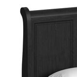 Heritage Black 3-Piece Queen Sleigh Bedroom Set with 2 Nightstands - Ornate Home