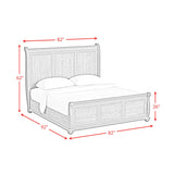 Heritage Black 4-Piece King Sleigh Bedroom Set with 2 Nightstands & Chest - Ornate Home