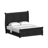 Heritage Black 5-Piece King Sleigh Bedroom Set with 2 Nightstands, Dresser & Chest - Ornate Home