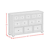 Heritage Black 5-Piece Queen Sleigh Bedroom Set with 2 Nightstands, Dresser & Chest - Ornate Home