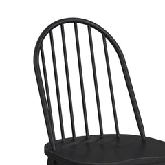 Heritage Black Windsor Side Chair with Leveler (Set of 2) - Ornate Home